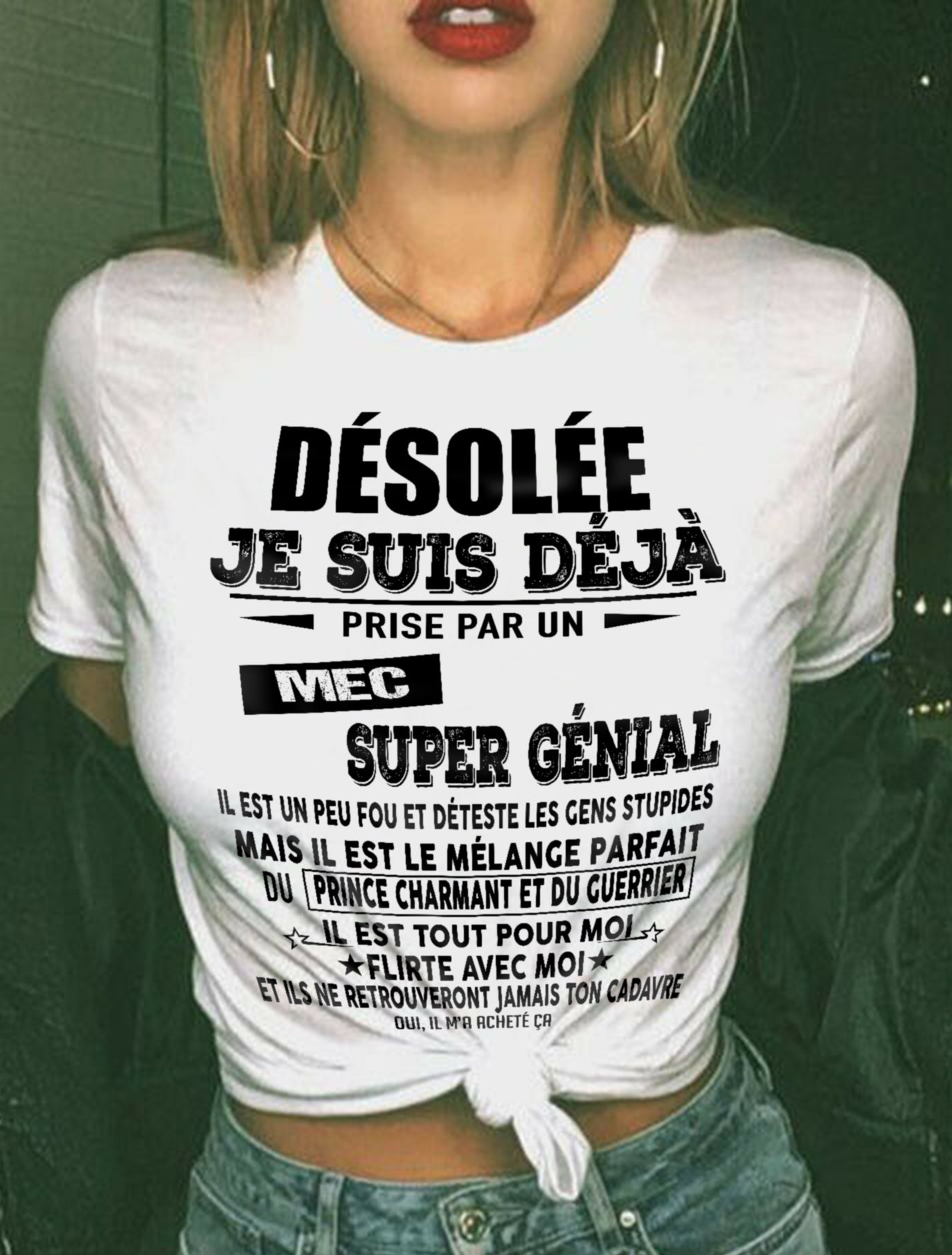 UN T-SHIRT MAGNIFIQUE POUR VOTRE FEMME - CADEAU DE LA PART DE SON MARI - frKATE00 (SKUUP-04)