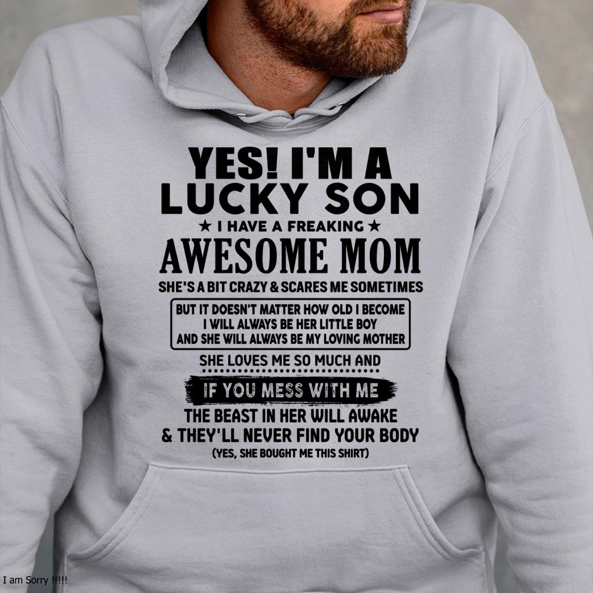 I am Lucky Son - Gift For Son From Mom - NIKI00 - (SKU-T1206LMS-00)