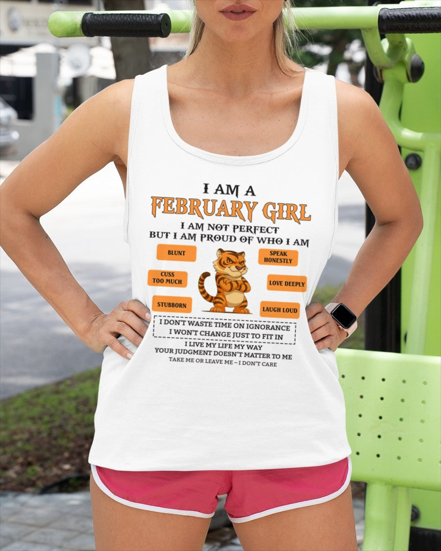 "I AM A FEBRUARY GIRL" - Birthday Gift For February Girls - FMA KATE02 (SKU26T-01-62-02)
