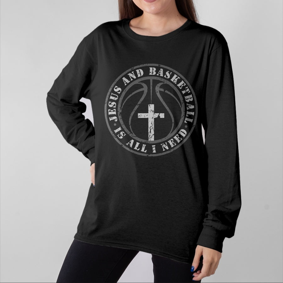 Christian Tee, Christian Faith Unisex T-Shirt/Hoodie/Sweatshirt HLT00 - Basketball and Jesus Christian Faith Love Basketball & Jesus T-Shirt