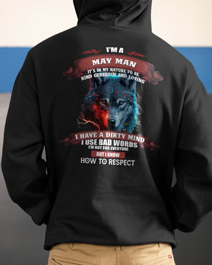MAY - KNOW HOW TO RESPECT - BIRTHDAY T-SHIRT FOR MEN - KATE05 (SKU12-162-05)