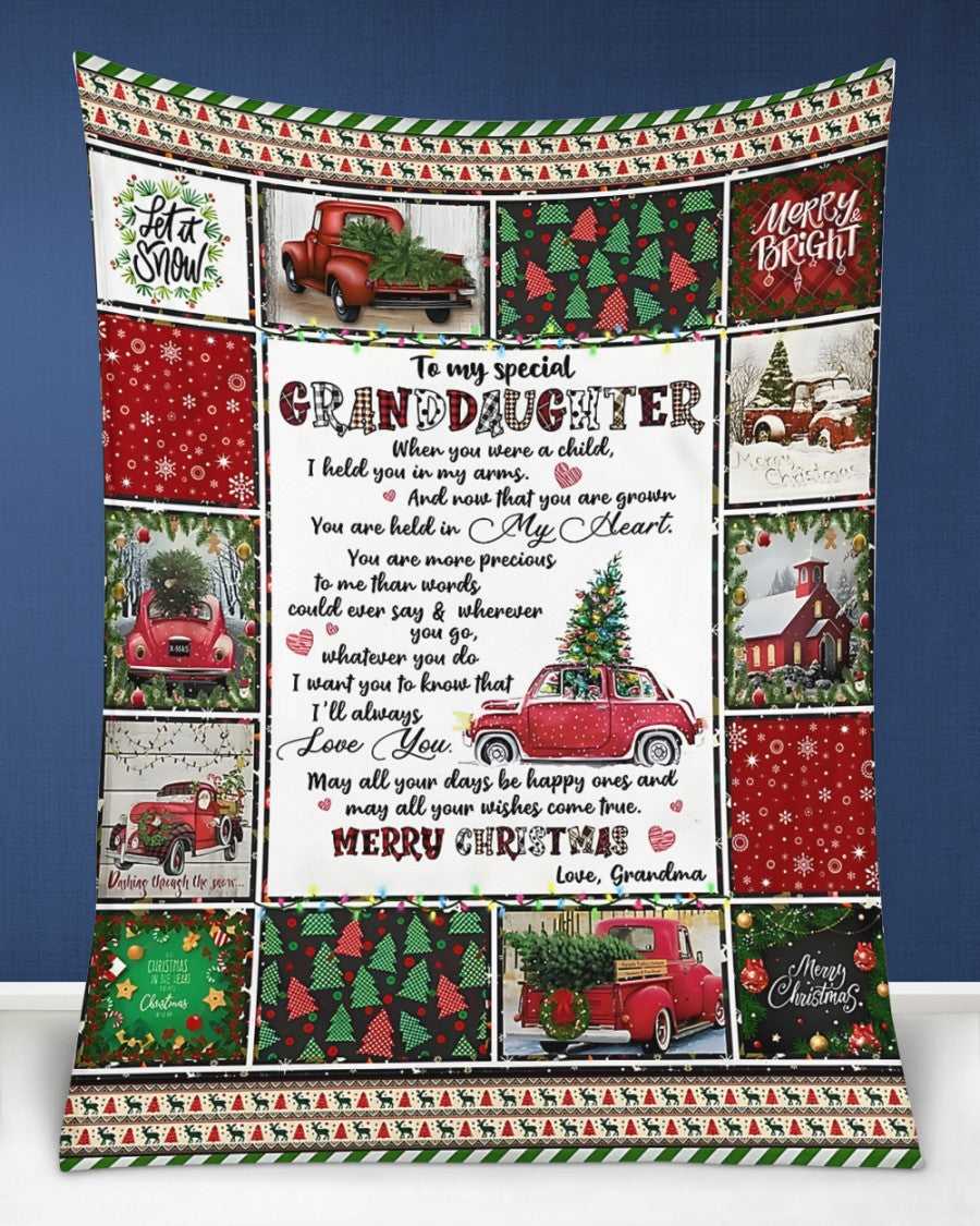 BLANKET FOR GRANDDAUGHTER – COMFORT & WARMTH GIFT Sherpa Fleece Blanket NTTD00 (SKUB-CHRISTMAS5)