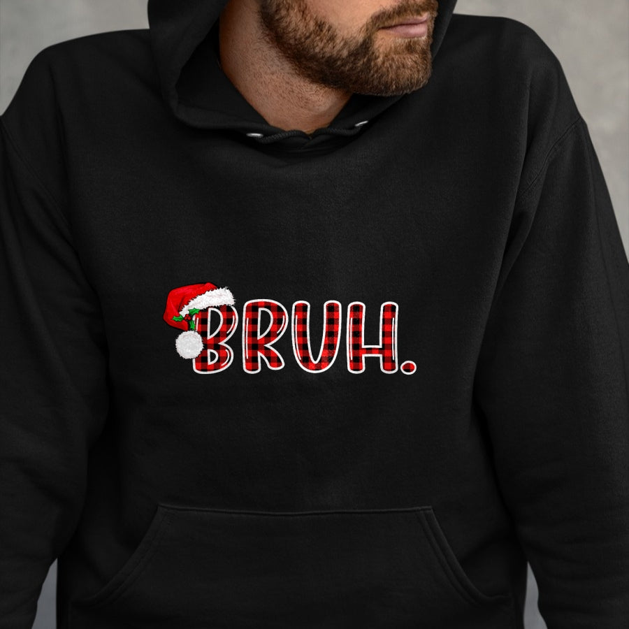 Bruh Funny Christmas Plaid Teens Boys Kids Xmas Pajamas T-Shirt - Christmas Unisex T-Shirt/Hoodie/Sweatshirt - HNDS00