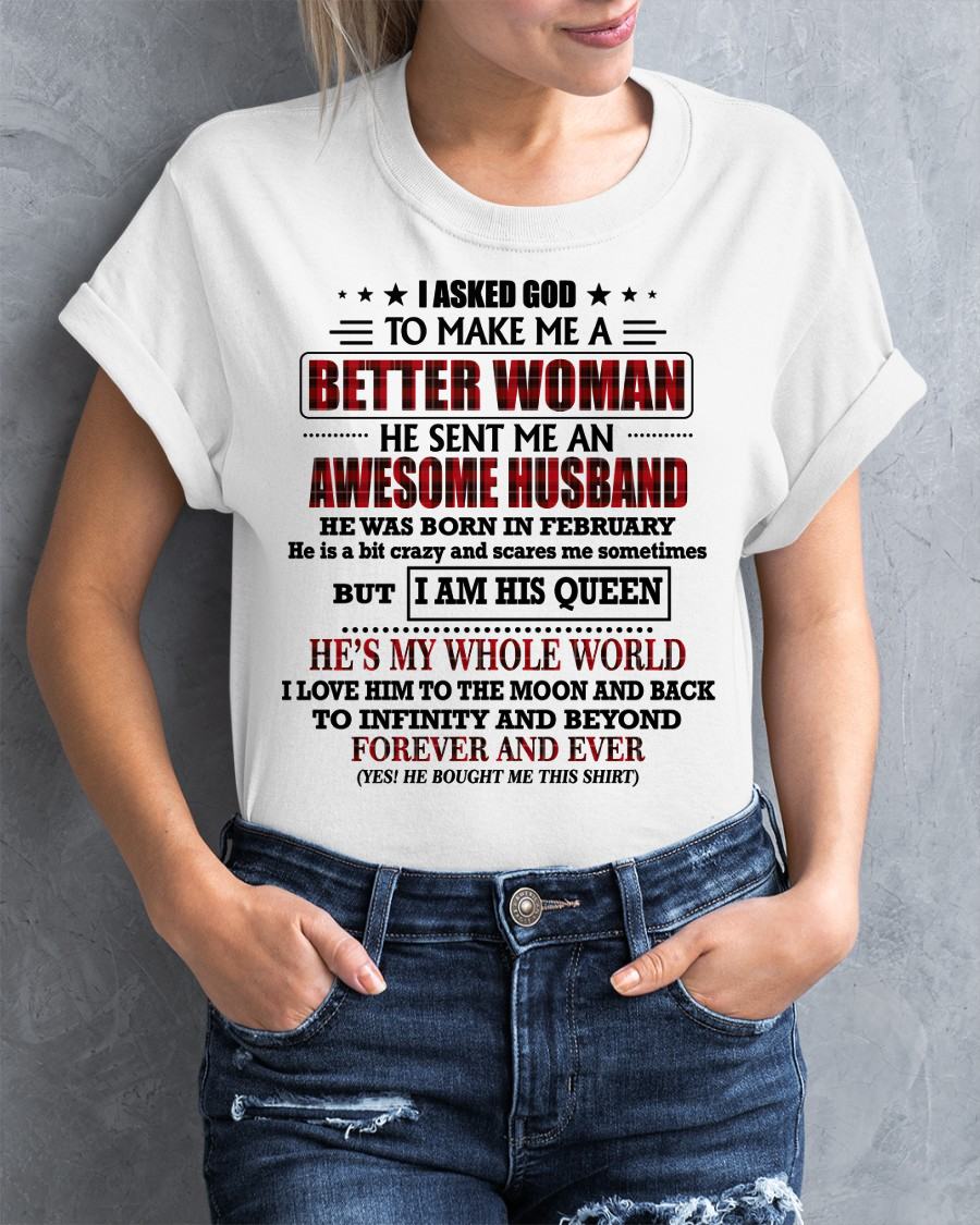 FEBRUARY - GOD SENT ME AN AWESOME HUSBAND - GIFT FROM HUSBAND - NIKI02 (SKU12-321-02)
