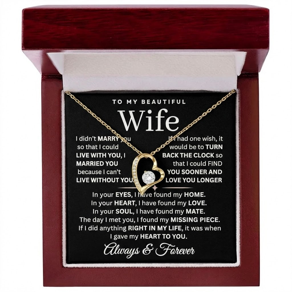 TO MY LOVE - "FIND YOU SOONER AND LOVE YOU LONGER" - FROM HUSBAND NECKLACE - PERFECT GIFT FOR VALENTINE - Premium Forever Love Necklace