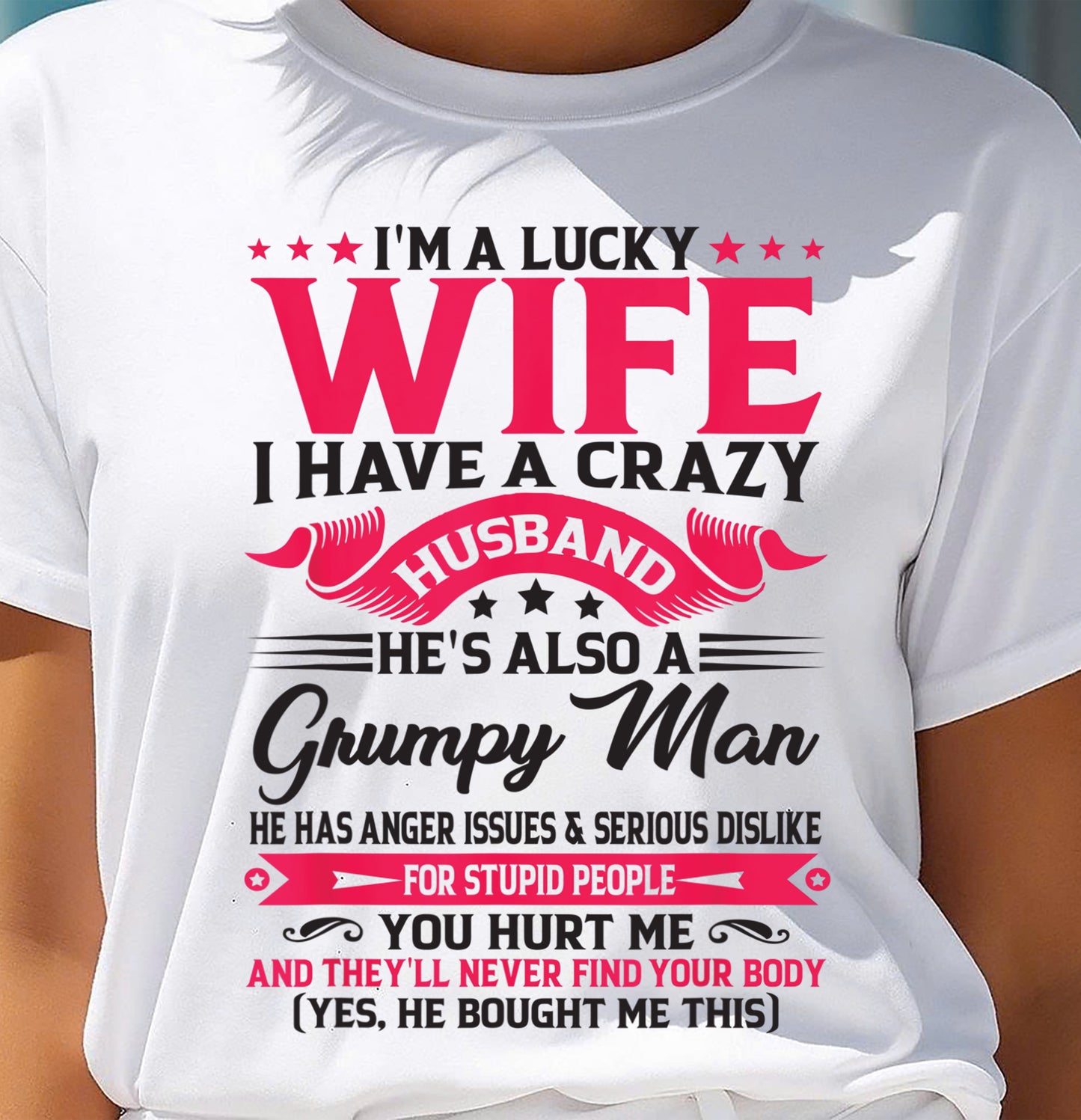 TO MY WIFE - I'M A LUCKY WIFE - GIFT FROM HUSBAND - NIKI00 (SKU10-136-00)