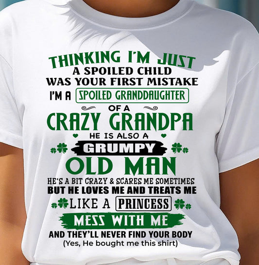 SPOILED GRANDDAUGHTER - GIFT FROM GRANDPA - NIKI00 (SKU2602-118-00)