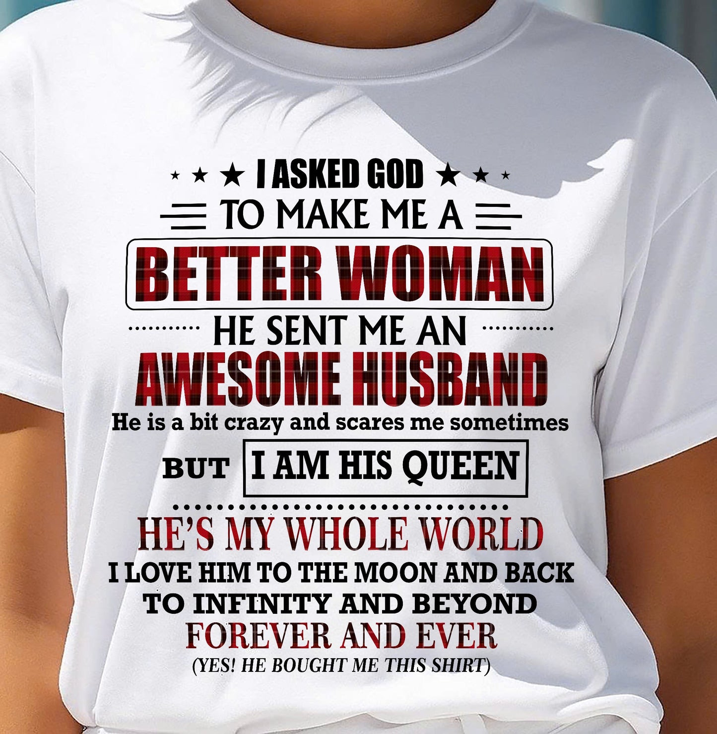 GOD SENT ME AN AWESOME HUSBAND - GIFT FROM HUSBAND - NIKI00 (SKU12-321-00)