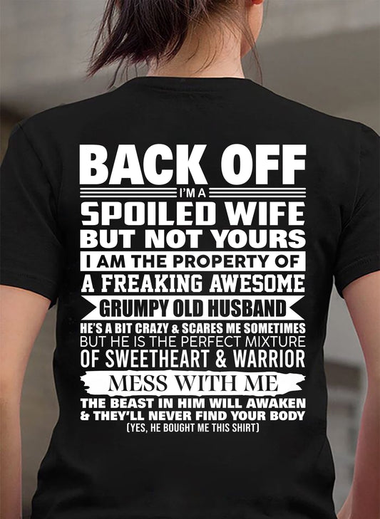 BACK OFF! I'M A SPOILED WIFE - GIFT FROM HUSBAND - NIKI00 (SKU2604-322-00)