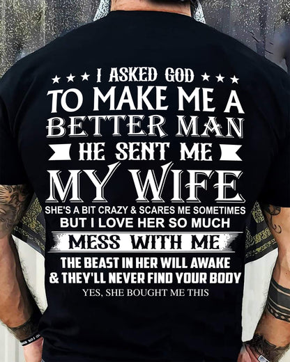 ASKED GOD TO BE A BETTER MAN - GIFT FROM WIFE - NIKI00 (SKU10-109-00)