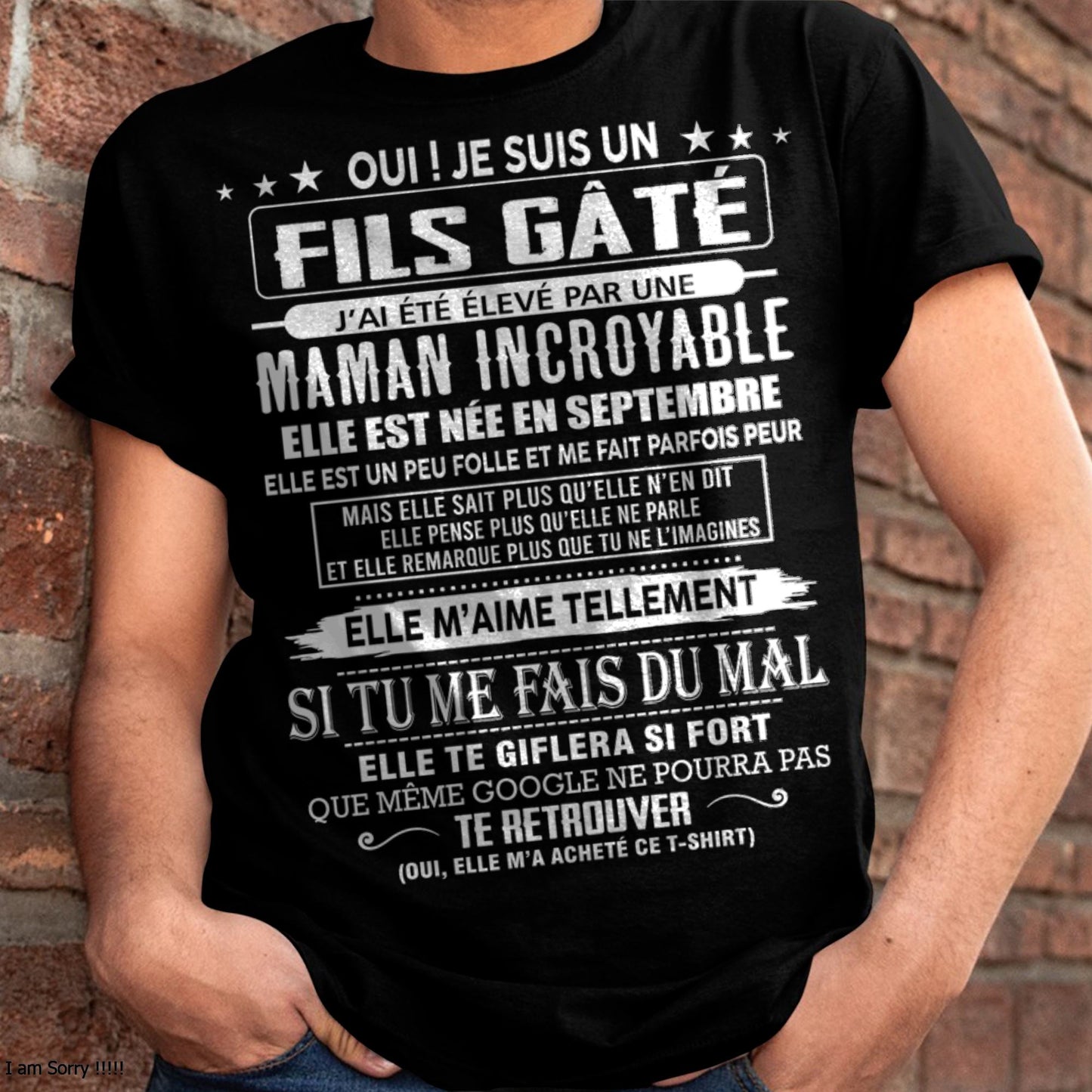 SEPTEMBRE - FILS GÂTÉ – CADEAU DE MAMAN - NIKI09 (SKU26T-0172-09)