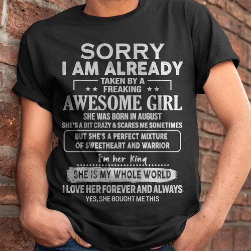 August - Awesome Girl - Perfect Gift For Your Boyfriend, Husband From Wife - KATE08 (SKU04-86MT-08)