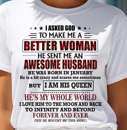 JANUARY - GOD SENT ME AN AWESOME HUSBAND - GIFT FROM HUSBAND - NIKI01 (SKU12-321-01)