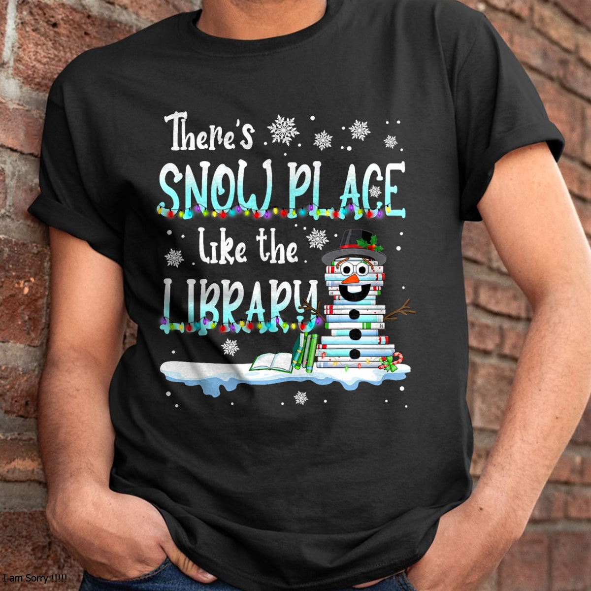 Librarian There's HNDS Place Like The Library Christmas HNDS T-Shirt - Christmas Unisex T-Shirt/Hoodie/Sweatshirt - HNDS00