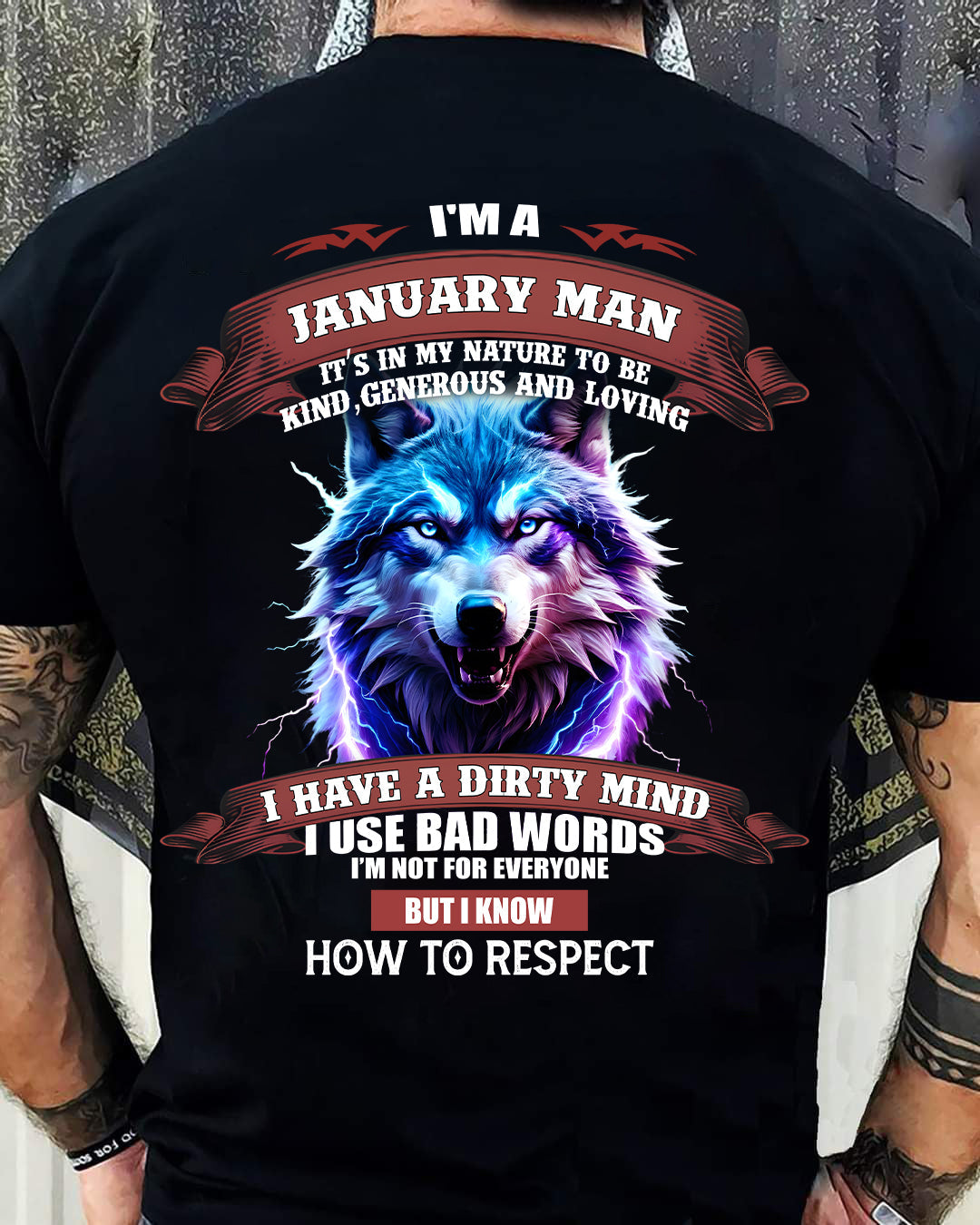 JANUARY - KNOW HOW TO RESPECT - BIRTHDAY T-SHIRT FOR MEN - NIKI01 (SKU12-312-01)