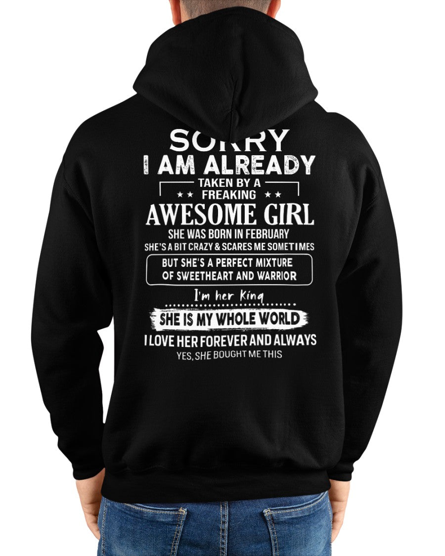 February - Awesome girl - Perfect gift for your boyfriend - (SKU04-86-02) - From Wife KATE02
