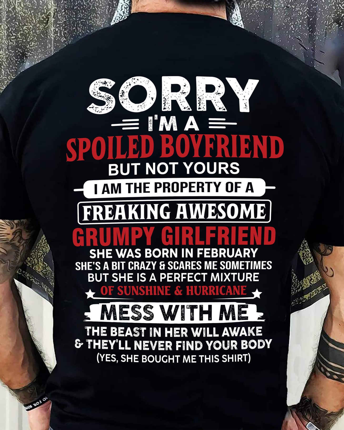 February - Spoiled Boyfriend - Perfect Gift From Girlfriend - KATE02 (SKU11-18-02)