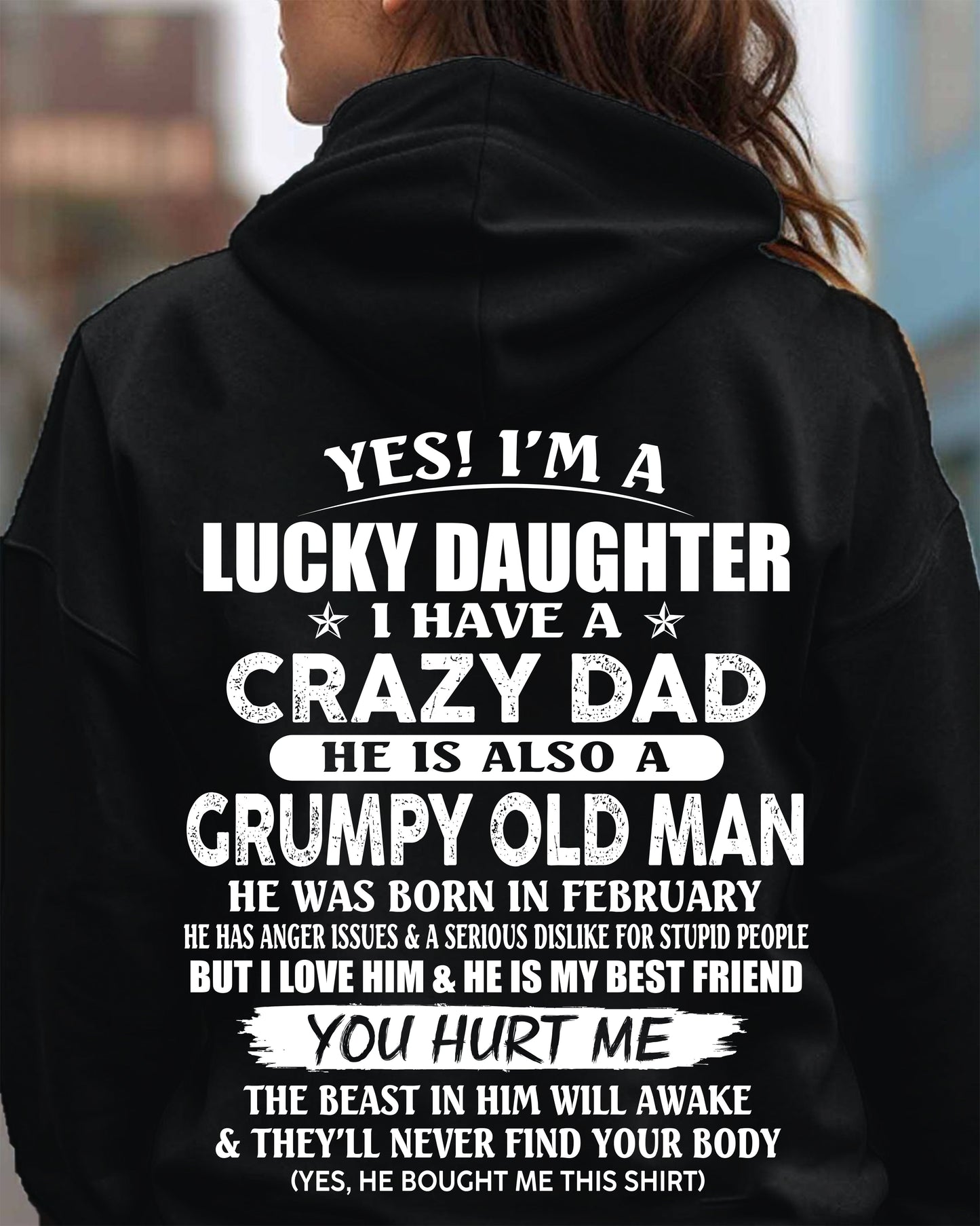 February - Awesome Grumpy Old Dad - Special gift for your daughter From Dad - KATE02 (SKU10-50-02)
