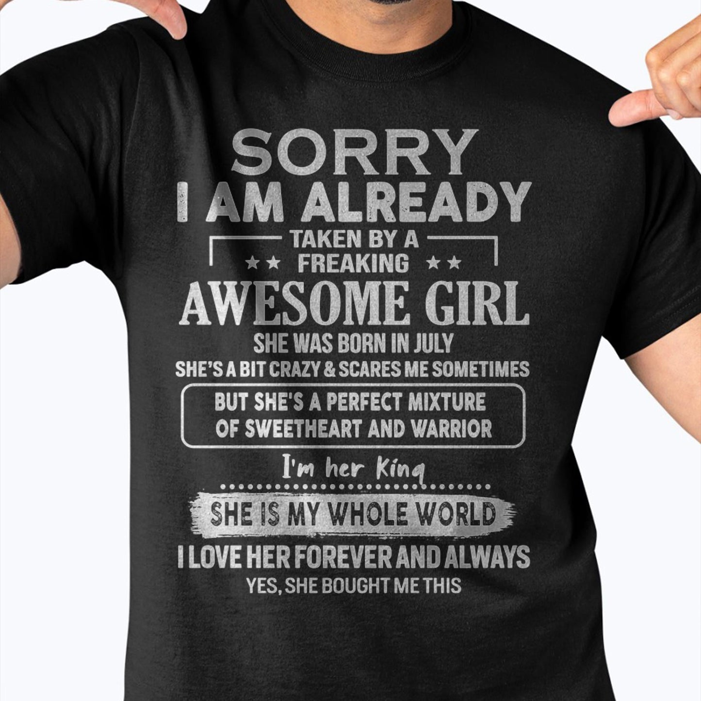 July - Awesome Girl - Perfect Gift For Your Boyfriend, Husband From Wife - KATE07 (SKU04-86MT-07)