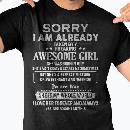 July - Awesome Girl - Perfect Gift For Your Boyfriend, Husband From Wife - KATE07 (SKU04-86MT-07)