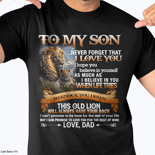To My Son T-Shirt – Gift From Dad / Man - KATE00 (SKU12-76)