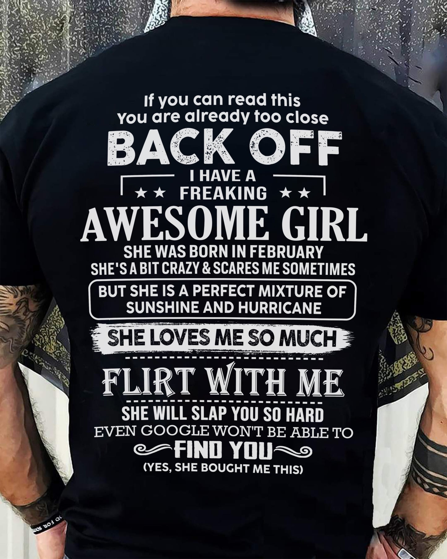 February – Awesome Girlfriend Born In February – Special gift for your Boyfriend – From Wife KATE02 (SKU06-17-02)
