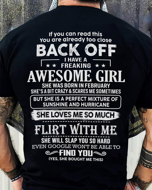 February – Awesome Girlfriend Born In February – Special gift for your Boyfriend – From Wife KATE02 (SKU06-17-02)