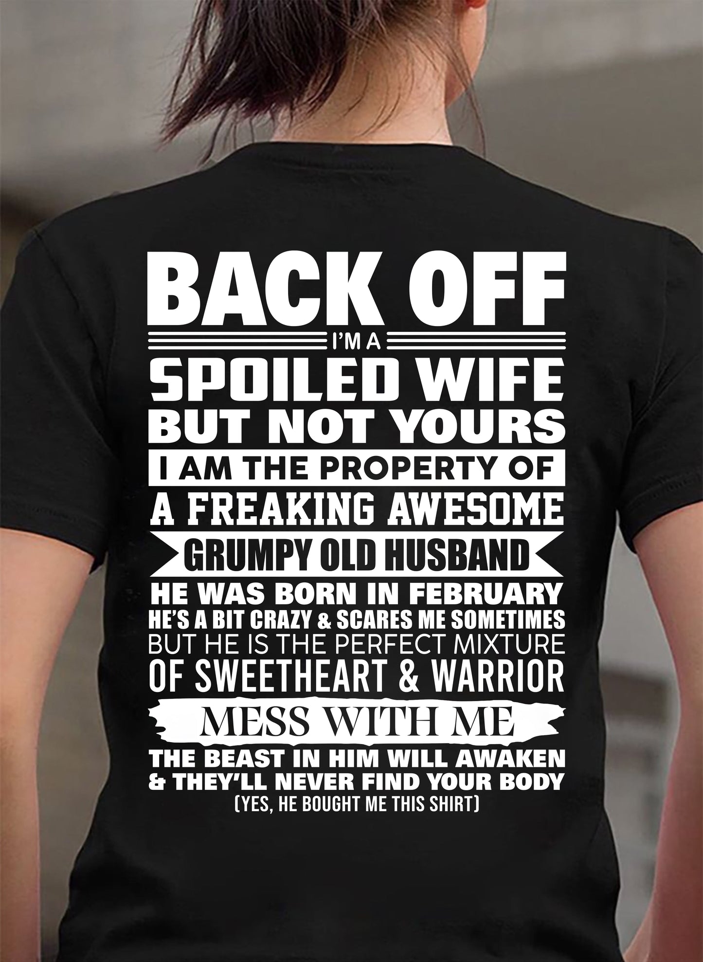 FEBRUARY - BACK OFF! I'M A SPOILED WIFE - GIFT FROM HUSBAND - NIKI02 (SKU2604-322-02)