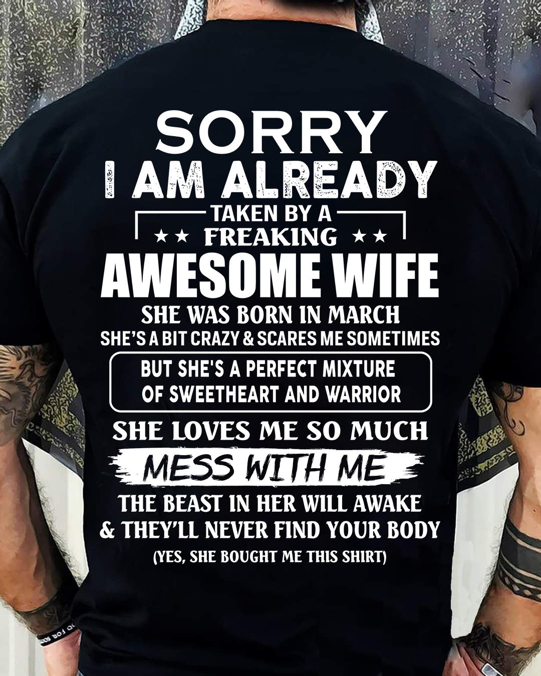 wife March - Perfect gift for your husband - KATE03 (SKU68-86-03)