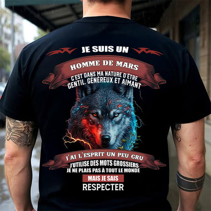 MARS - JE SAIS RESPECTER – T-SHIRT D’ANNIVERSAIRE POUR HOMME - frKATE03 (SKU12-266-03)