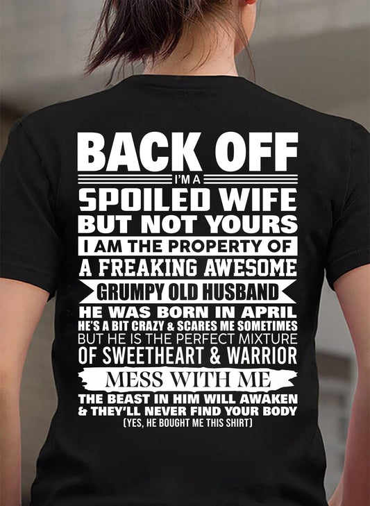 APRIL - BACK OFF! I'M A SPOILED WIFE - GIFT FROM HUSBAND - NIKI04 (SKU2604-322-04)