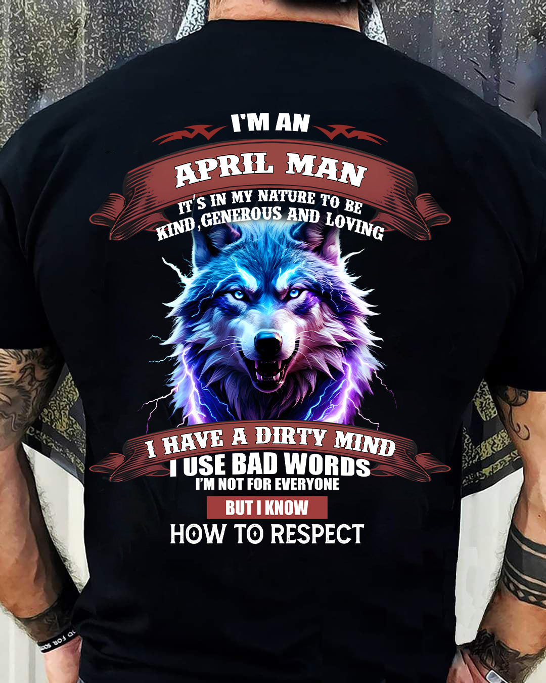 APRIL - KNOW HOW TO RESPECT - BIRTHDAY T-SHIRT FOR MEN - KATE04 (SKU12-312-04)