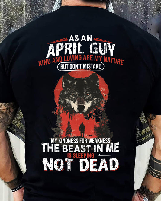 APRIL - KIND AND LOVING ARE MY NATURE - BIRTHDAY T-SHIRT FOR MEN - NIKI04 (SKU26T-01-17-04)