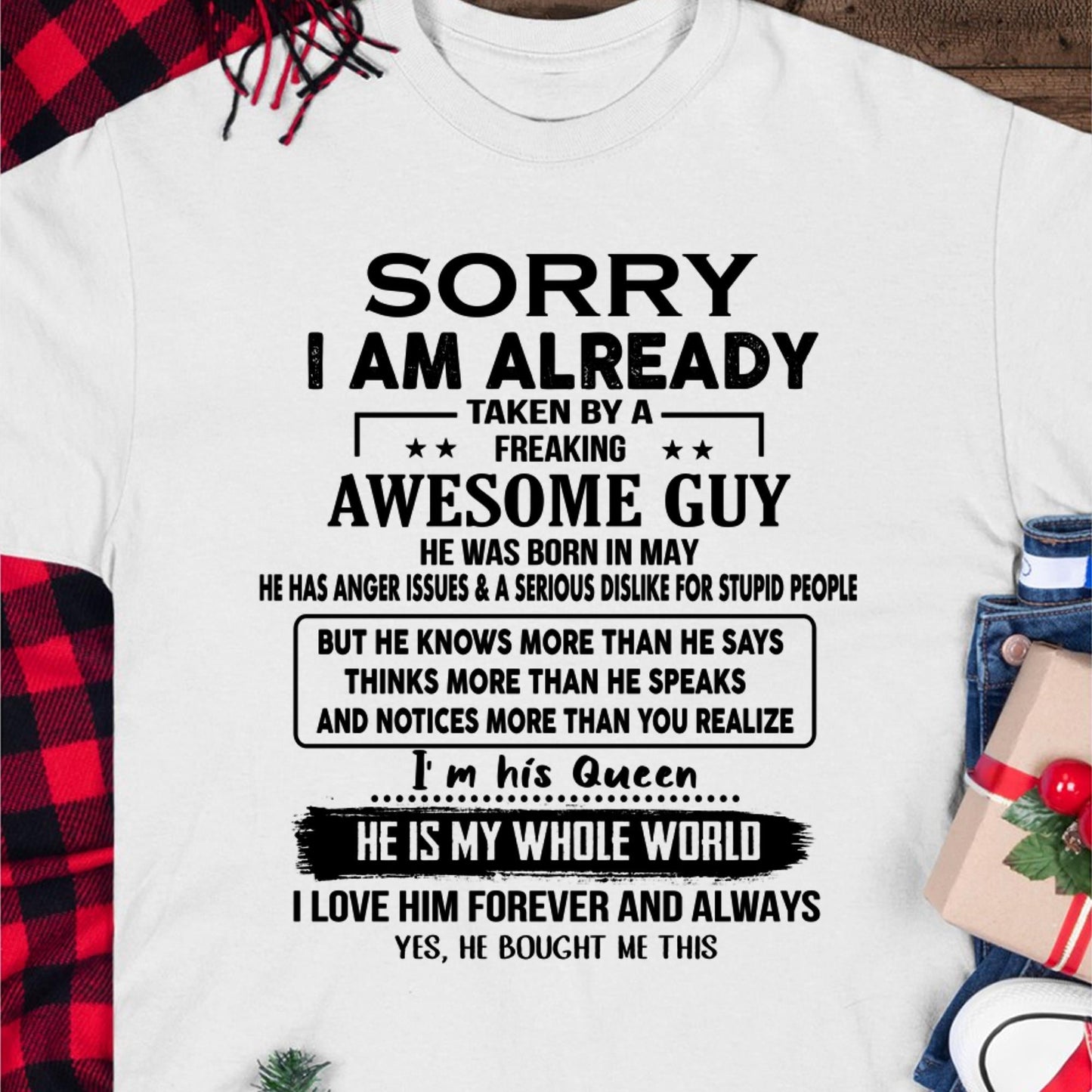 May - Awesome Guy - Perfect gift for your girlfriend or wife from Husband - KATE05 (SKUT08-11-05)
