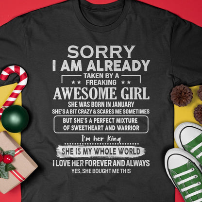 January - Awesome Girl - Perfect Gift For Your Boyfriend, Husband From Wife - KATE01 (SKU04-86MT-01)