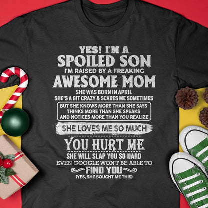 April - Awesome Mom - Perfect Gift For Spoiled Son From Mom - KATE04 (SKU05-47-04)