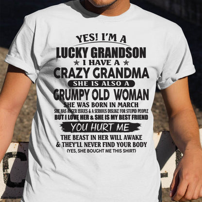 MARCH - LUCKY GRANDSON OF CRAZY GRANDMA -  FROM GRANDMA - KATE03 (SKU10-173-03)