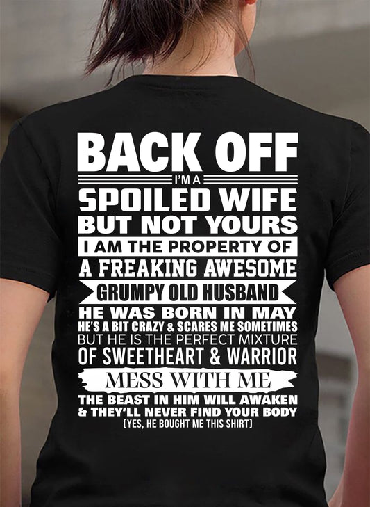 MAY - BACK OFF! I'M A SPOILED WIFE - GIFT FROM HUSBAND - NIKI05 (SKU2604-322-05)