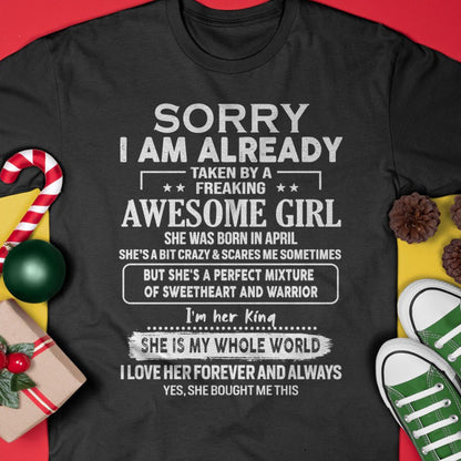 April - Awesome Girl - Perfect Gift For Your Boyfriend, Husband From Wife - KATE04  (SKU04-86MT-04)