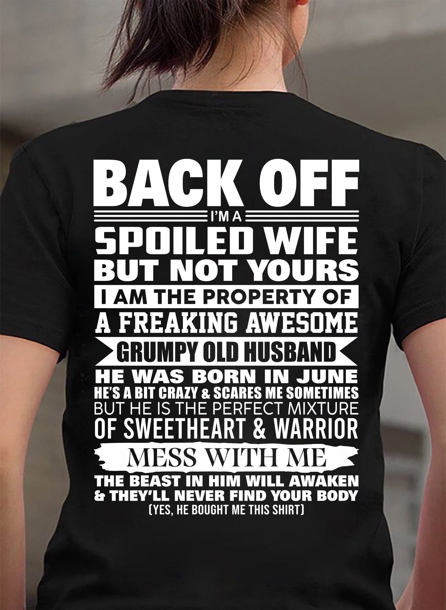 JUNE - BACK OFF! I'M A SPOILED WIFE - GIFT FROM HUSBAND - NIKI06 (SKU2604-322-06)