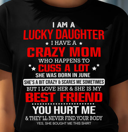 JUNE - I'M A LUCKY DAUGHTER - PERFECT GIFT FOR YOUR DAUGHTER - GIFT FROM MOM - KATE06 (SKU12-241-06)