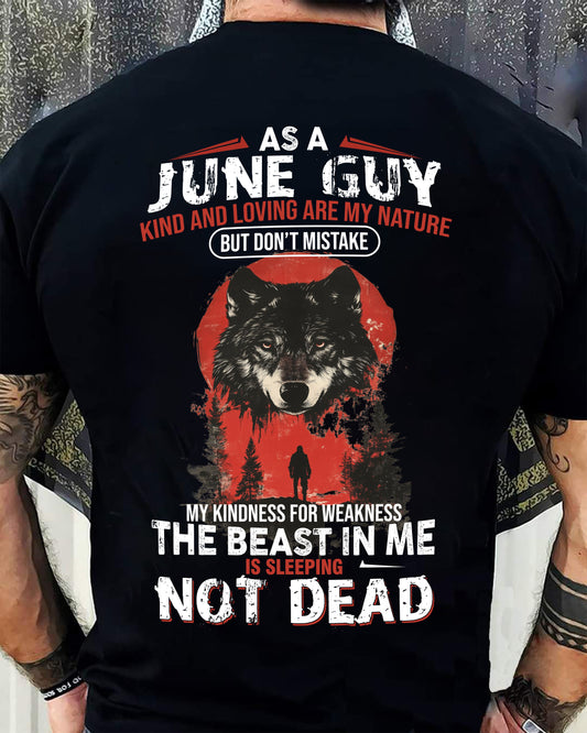JUNE - KIND AND LOVING ARE MY NATURE - BIRTHDAY T-SHIRT FOR MEN - KATE06 (SKU26T-01-17-06)