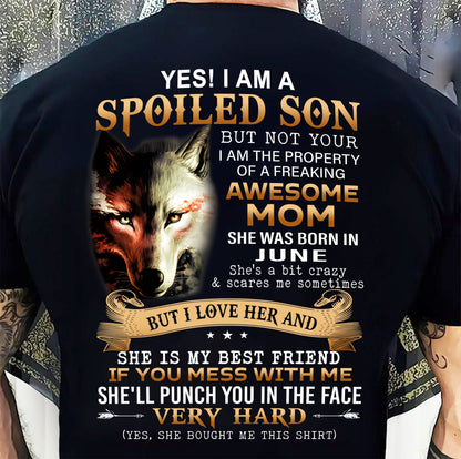 June - Lucky Son of Awesome Mom - Perfect Gift for Son From Mom - NIKI06 (SKU10-128-06)
