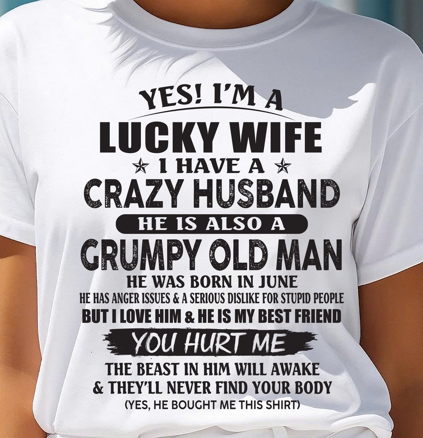 JUNE - TO MY WIFE - I'M A LUCKY WIFE - GIFT FROM HUSBAND - NIKI06 (SKU11-30-06)