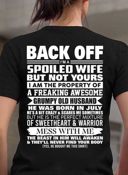 JULY - BACK OFF! I'M A SPOILED WIFE - GIFT FROM HUSBAND - NIKI07 (SKU2604-322-07)