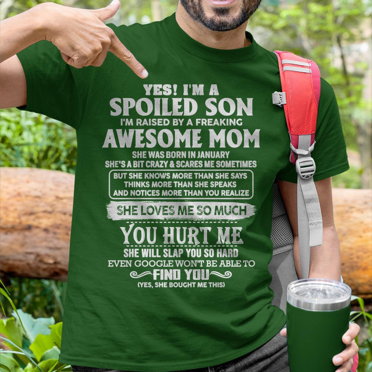 January - Awesome Mom - Perfect Gift For Your Spoiled Son From Mom - KATE01 (SKU05-47-01)