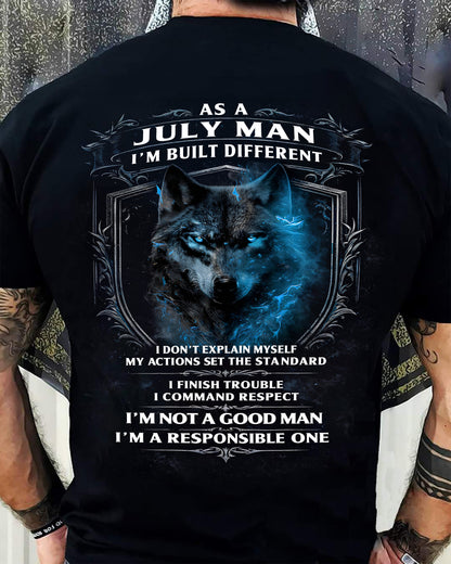 JULY - BUILT DIFFERENT - BIRTHDAY T-SHIRT FOR MEN - NIKI07 (SKU12-301-07)