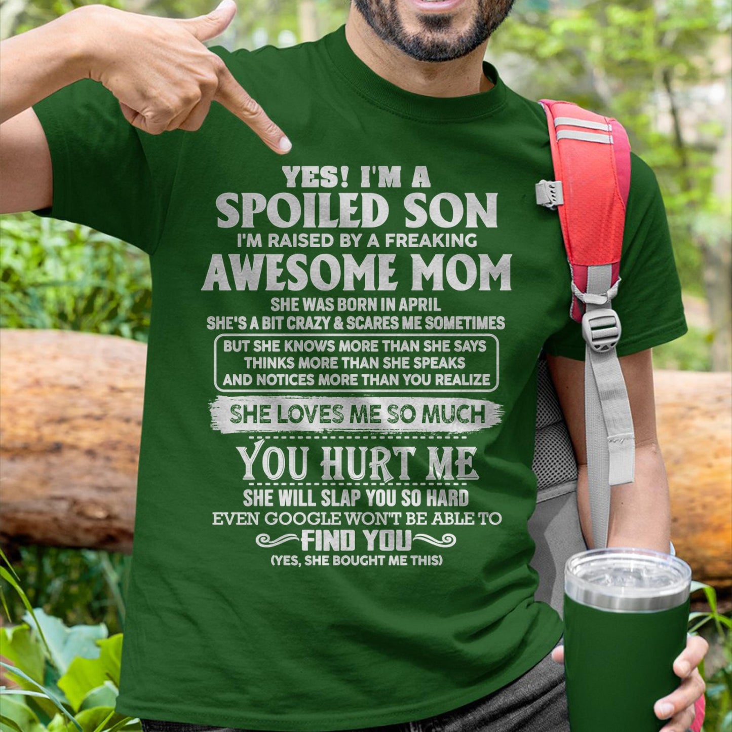 April - Awesome Mom - Perfect Gift For Spoiled Son From Mom - KATE04 (SKU05-47-04)