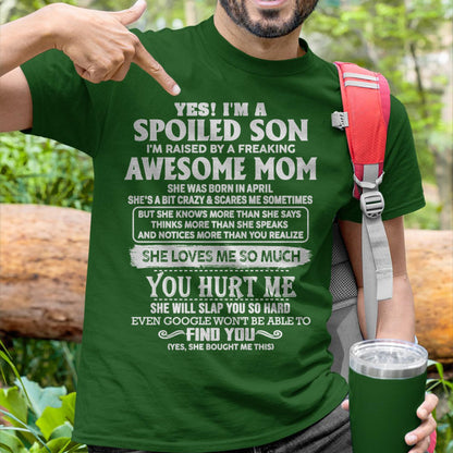 April - Awesome Mom - Perfect Gift For Spoiled Son From Mom - KATE04 (SKU05-47-04)
