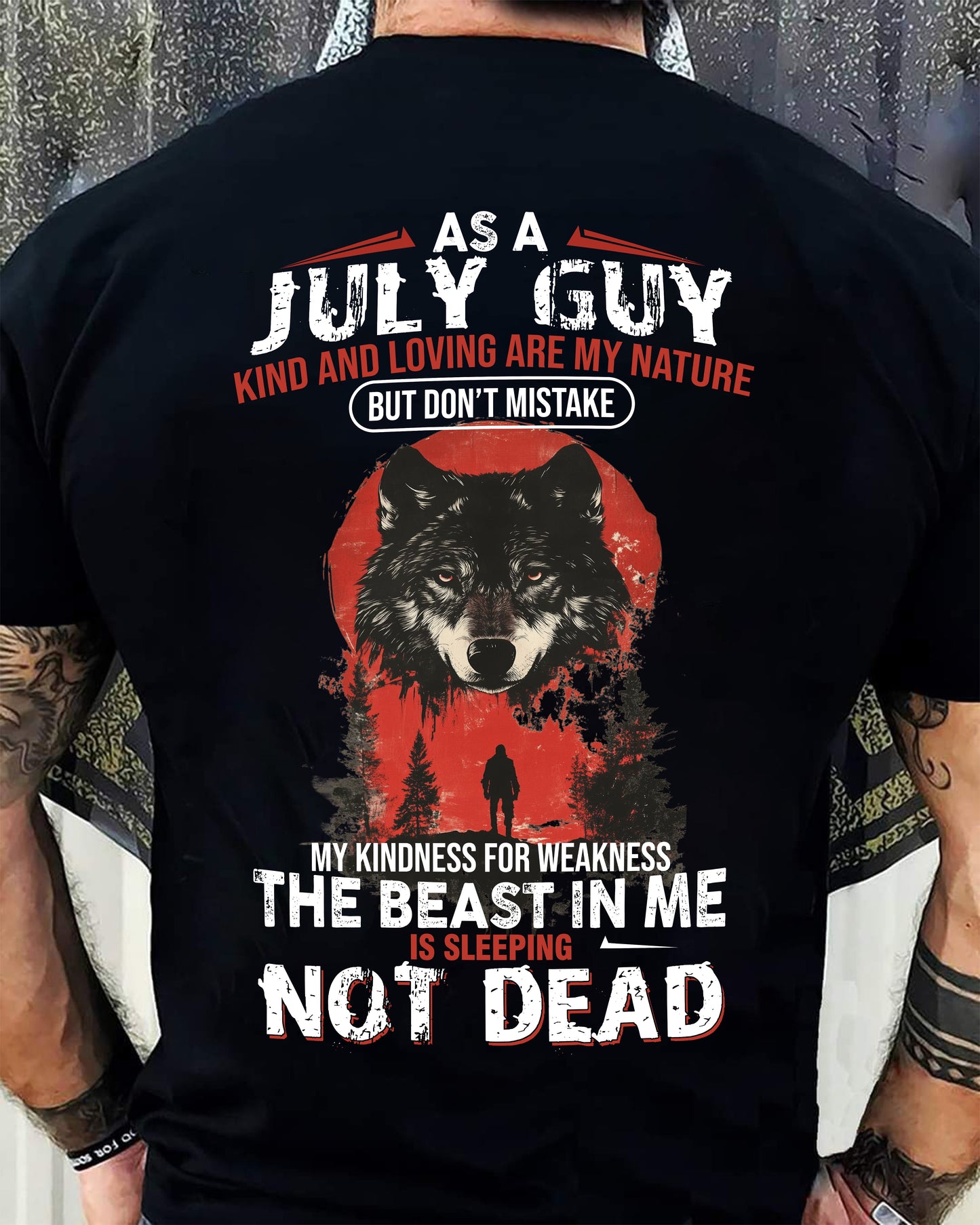 JULY - KIND AND LOVING ARE MY NATURE - BIRTHDAY T-SHIRT FOR MEN - NIKI07 (SKU26T-01-17-07)